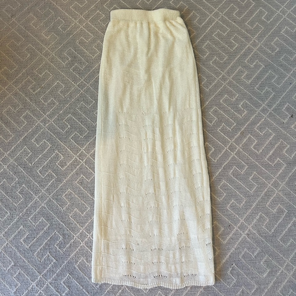 Princess Polly cream Maxi skirt